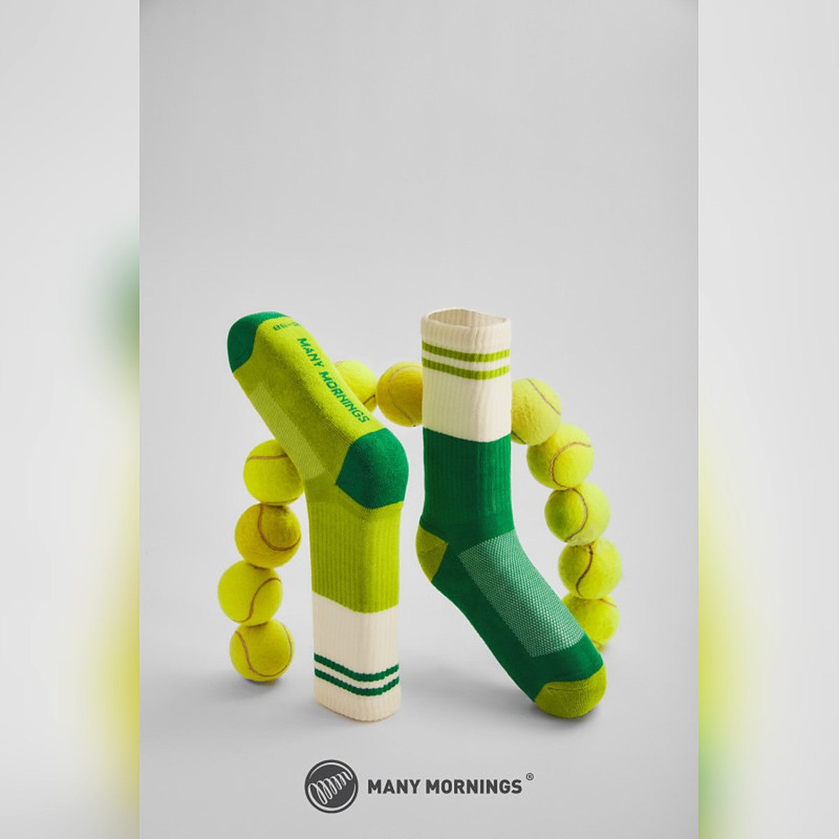 Many Mornings Socken Green Groove – Ansicht 5