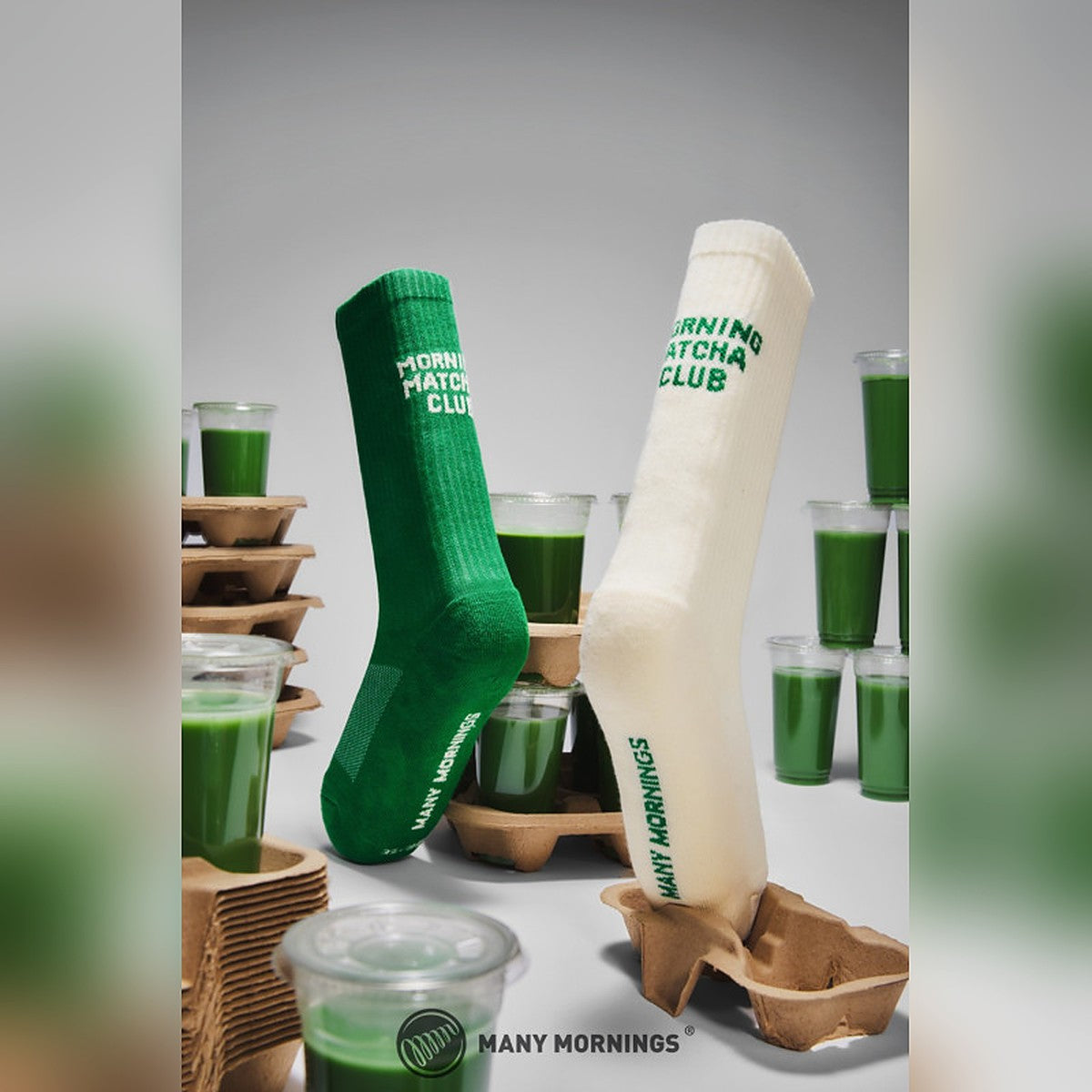 Many Mornings Socken Matcha Club – Ansicht 5