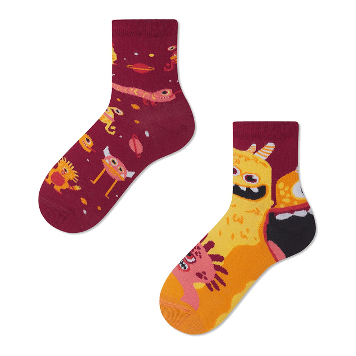 Many Mornings Socken Yellow Monsters – Ansicht 2