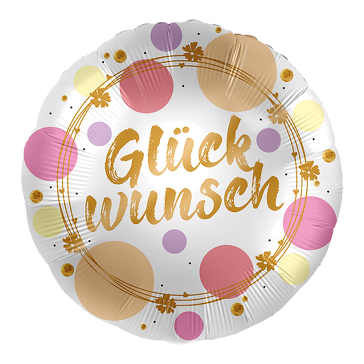 Glückwunsch Dots Folienballon – Grösse: Midi · ungefüllt