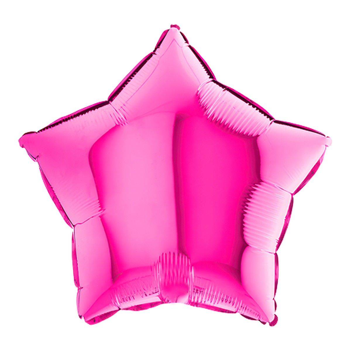 Folienballon uni Stern pink - offen – Grösse: Midi · ungefüllt