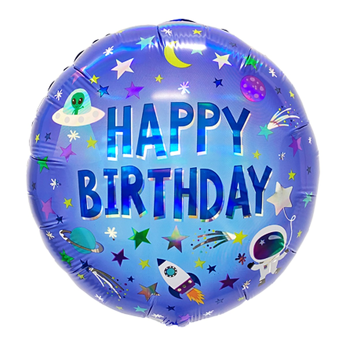 Astronaut Happy Birthday Folienballon – Grösse: Midi · ungefüllt