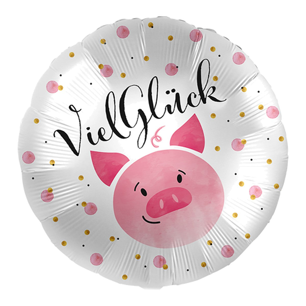 Glück Schwein Folienballon – Grösse: Midi · ungefüllt