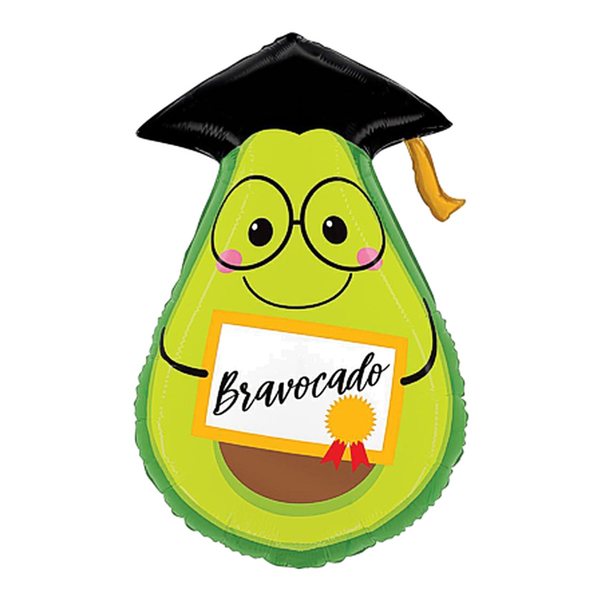 Bravocado Folienballon – Grösse: Maxi · ungefüllt