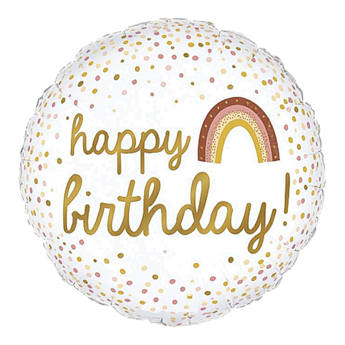 Rainbow Birthday Folienballon – Grösse: Midi · ungefüllt
