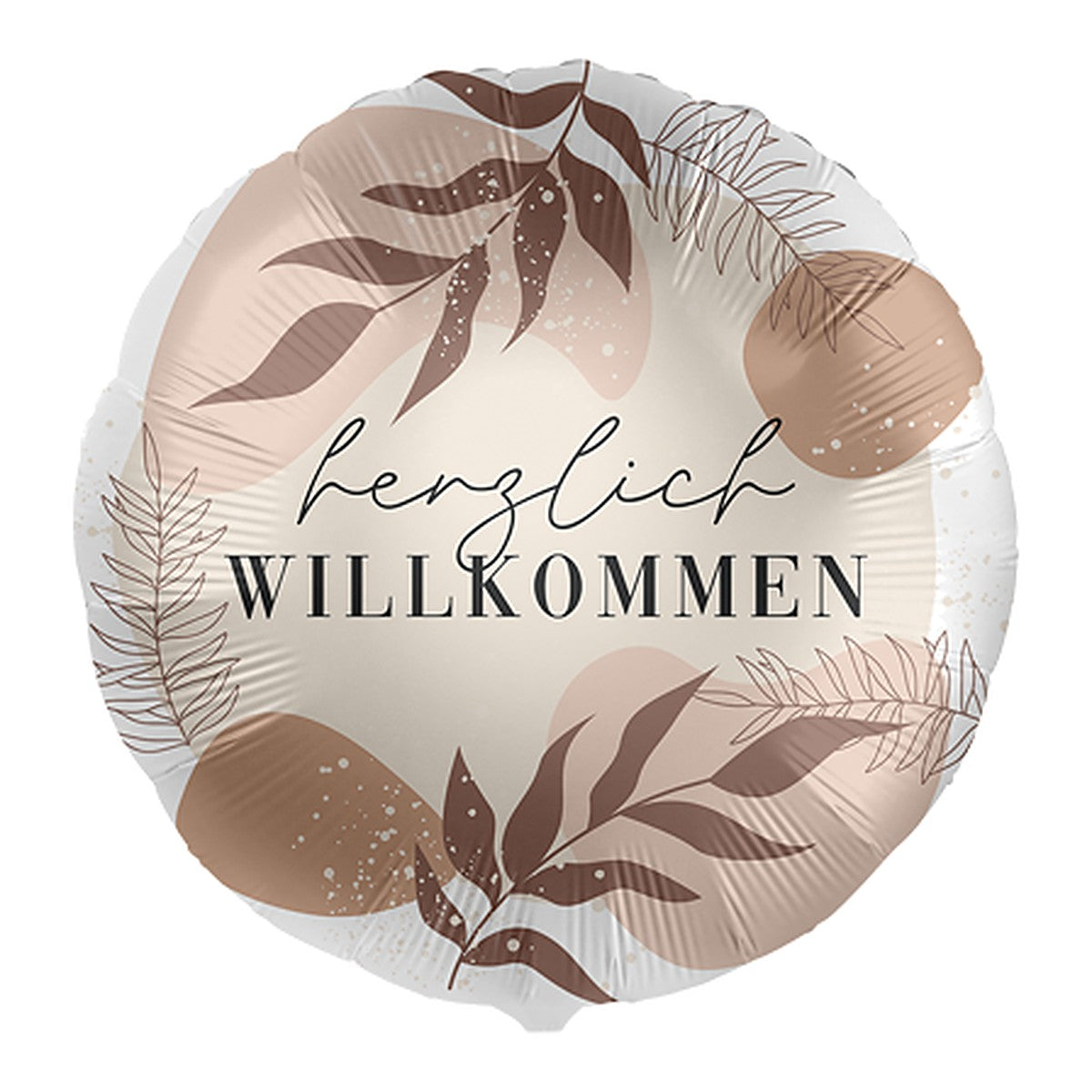 Herzlich willkommen elegant Folienballon – Grösse: Midi · ungefüllt