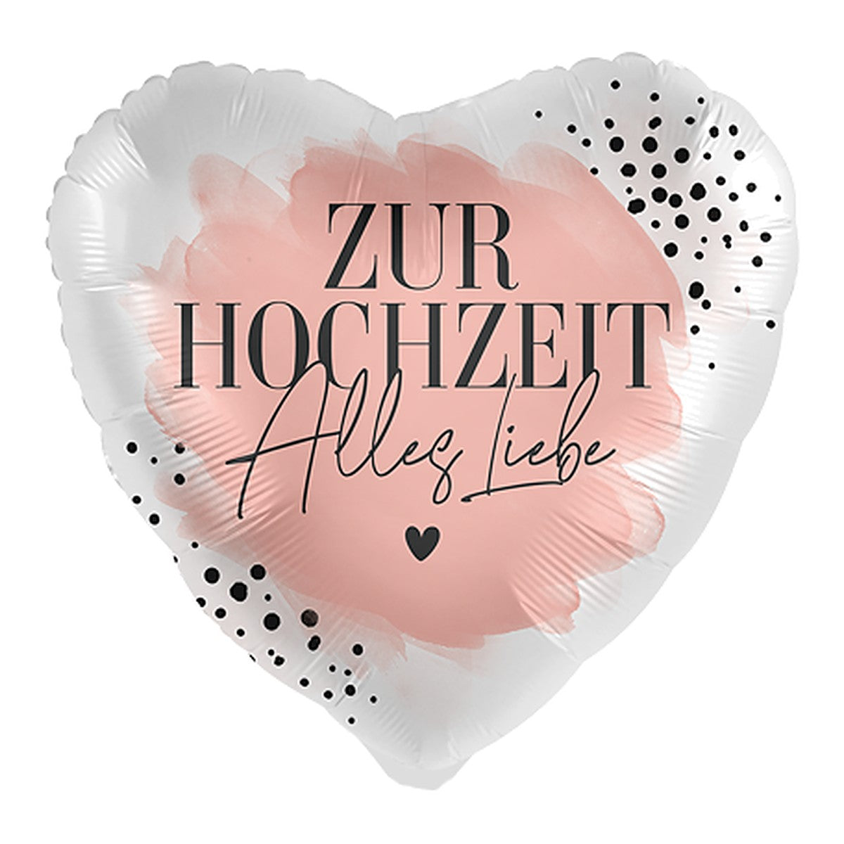 Zur Hochzeit, rosegold Folienballon – Grösse: Midi · ungefüllt