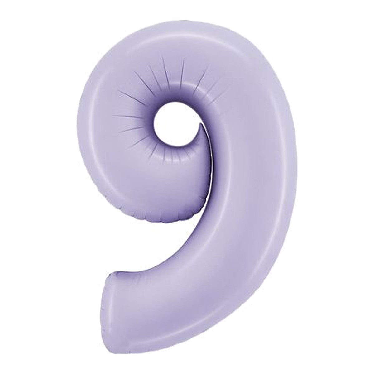 Zahlenballon Lavendel Satin 0–9 (86 cm) – Zahl 9