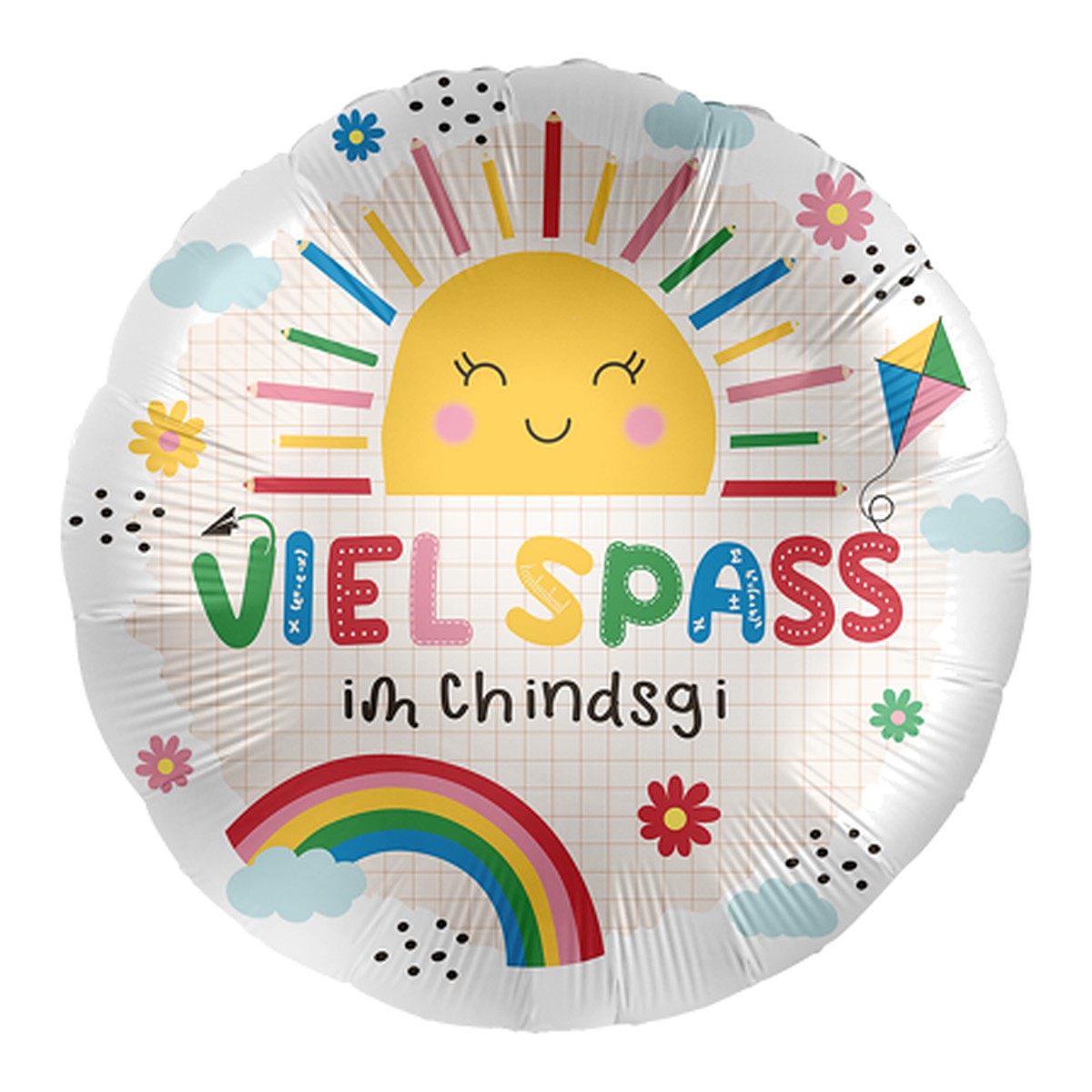 Spass im Chindsgi Folienballon – Grösse: Midi · ungefüllt
