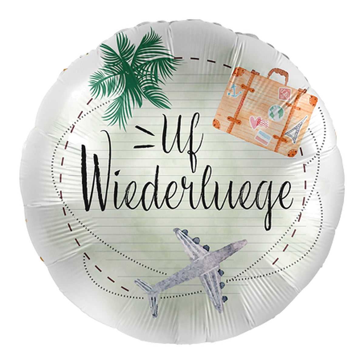 Uf Wiederluege Folienballon – Grösse: Midi · ungefüllt