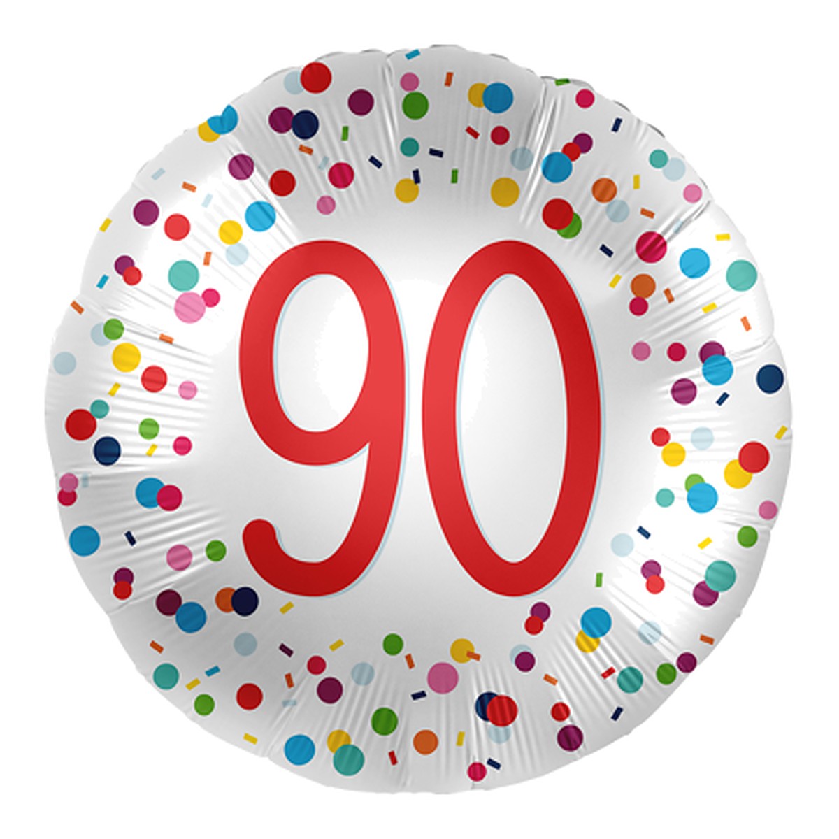 Geburtstagsballon Konfetti – Alter wählbar – Alter 90
