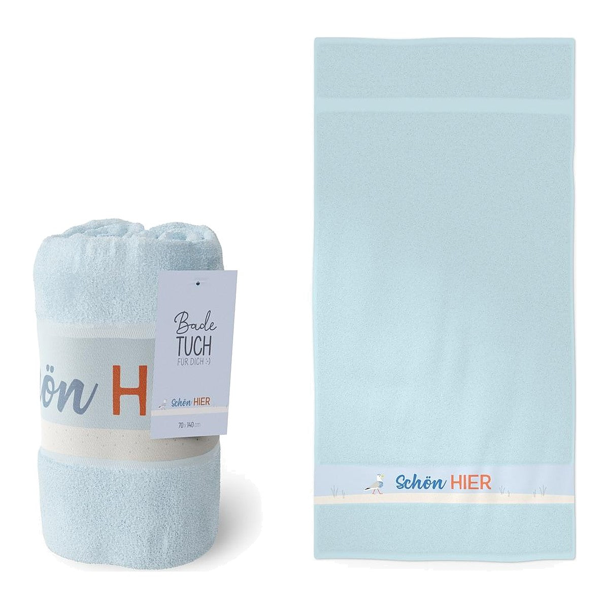 Badetuch 70x140 Schön hier – Badetuch von la vida