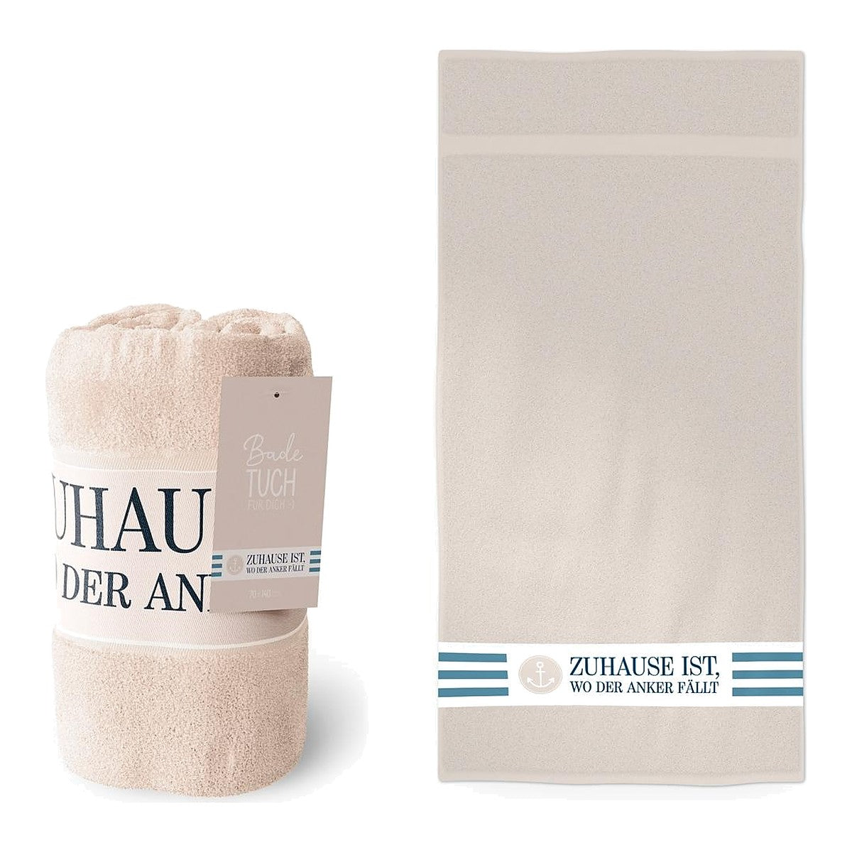 Badetuch 70x140 Anker – Badetuch von la vida