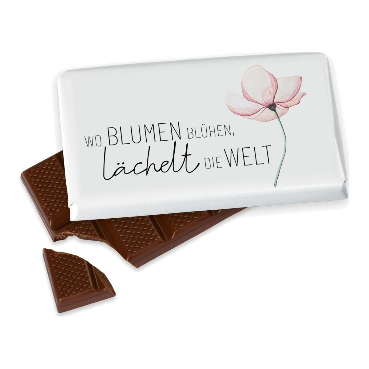 Schokolade 40g Blüte – Schokolade von la vida