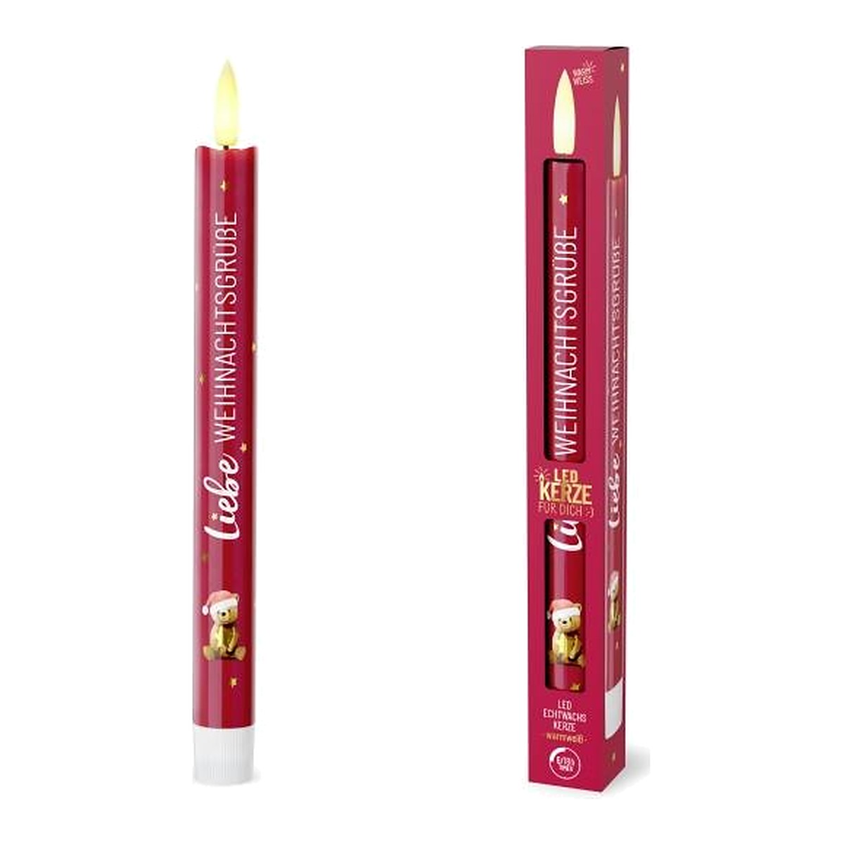 LED-Kerze D2H25 Bär – LED-Kerze von la vida
