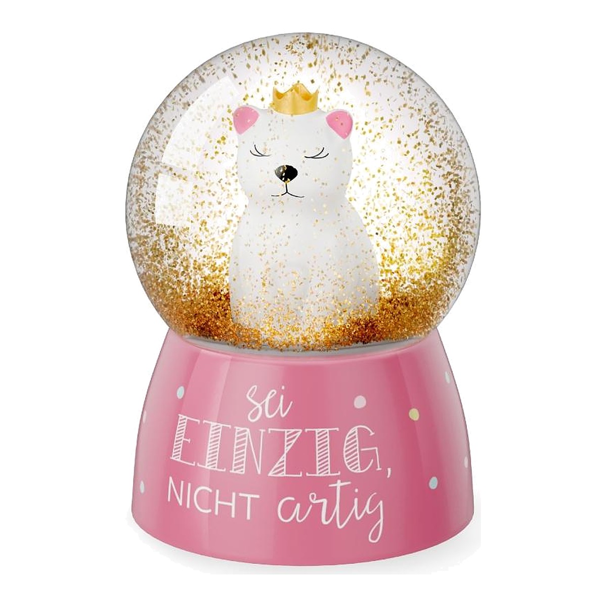 Glitzerkugel D4,5H6 Katze – Glitzerkugel von la vida