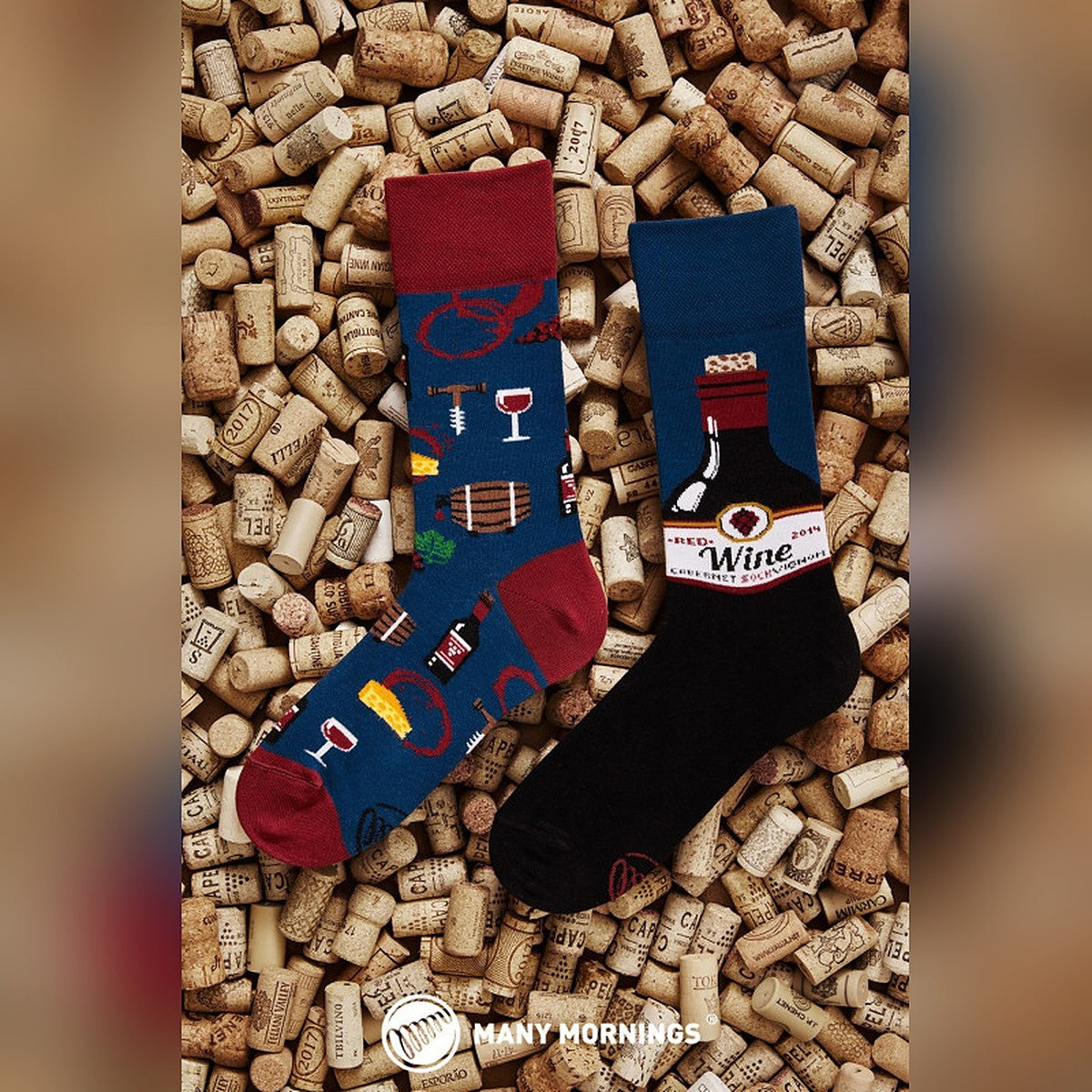 Many Mornings Socken Cabernet Sockvignon – Ansicht 3