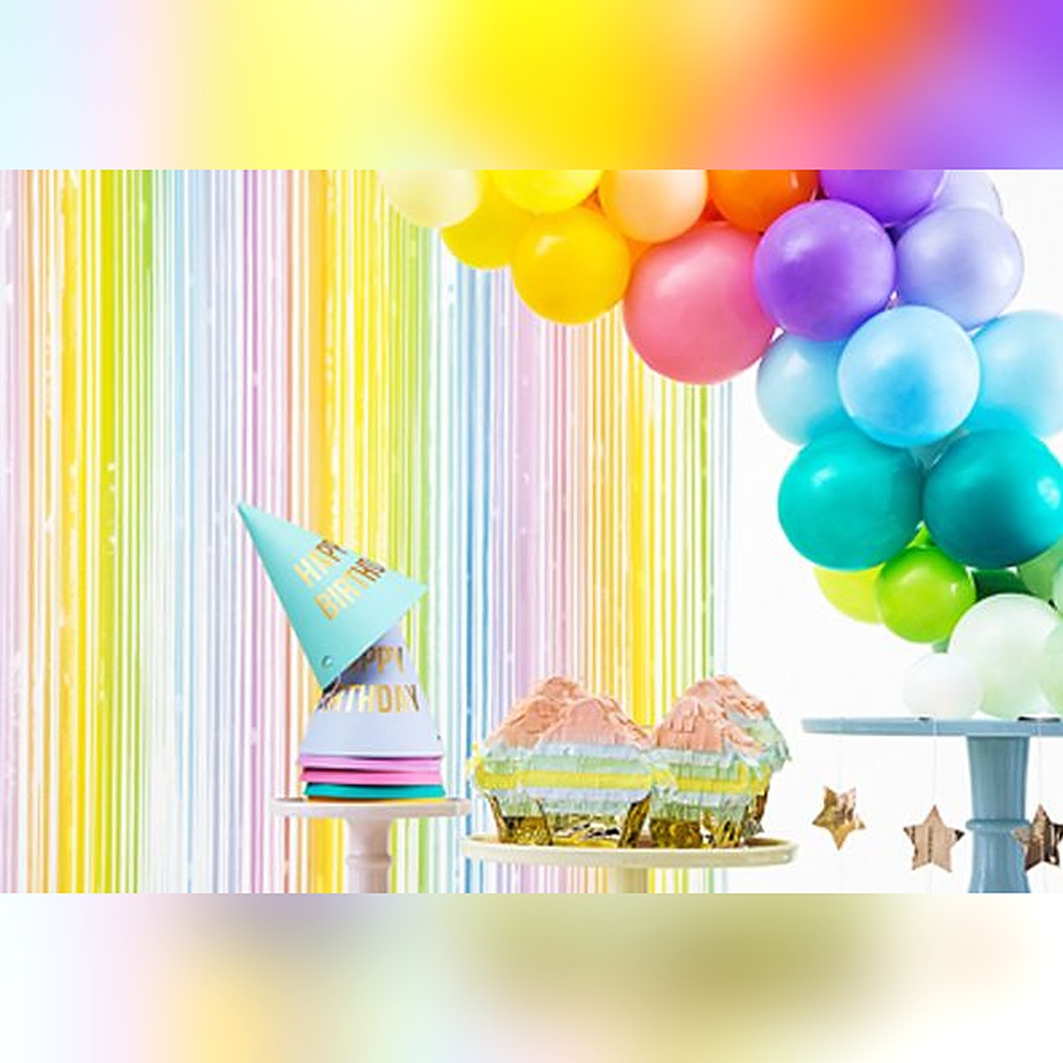 Deko-Vorhang regenbogen – Ansicht 2