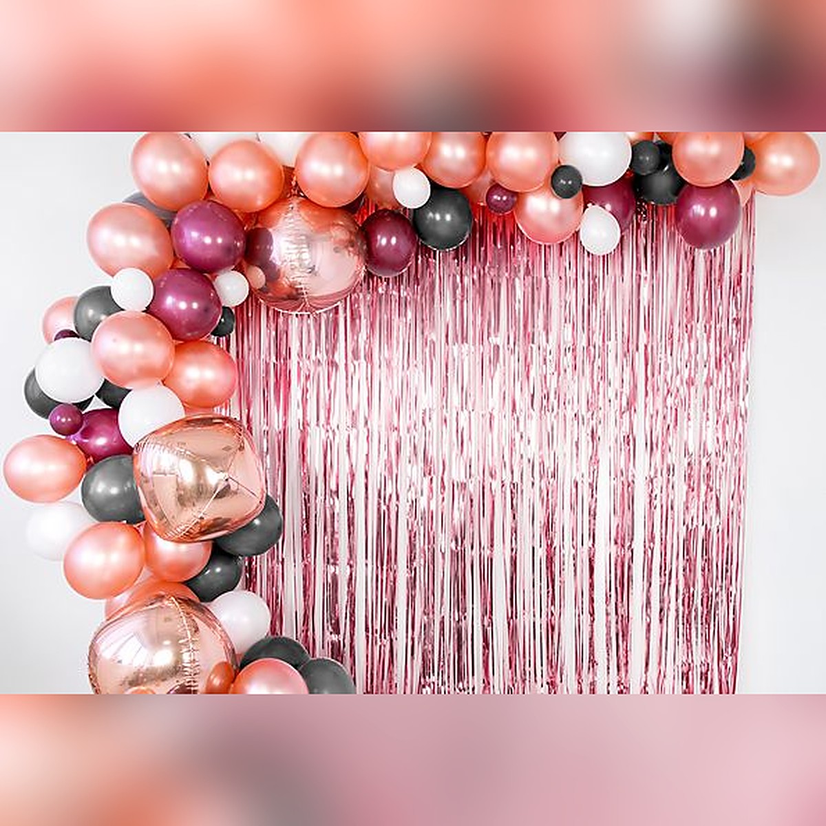 Deko-Vorhang rosegold – Ansicht 2