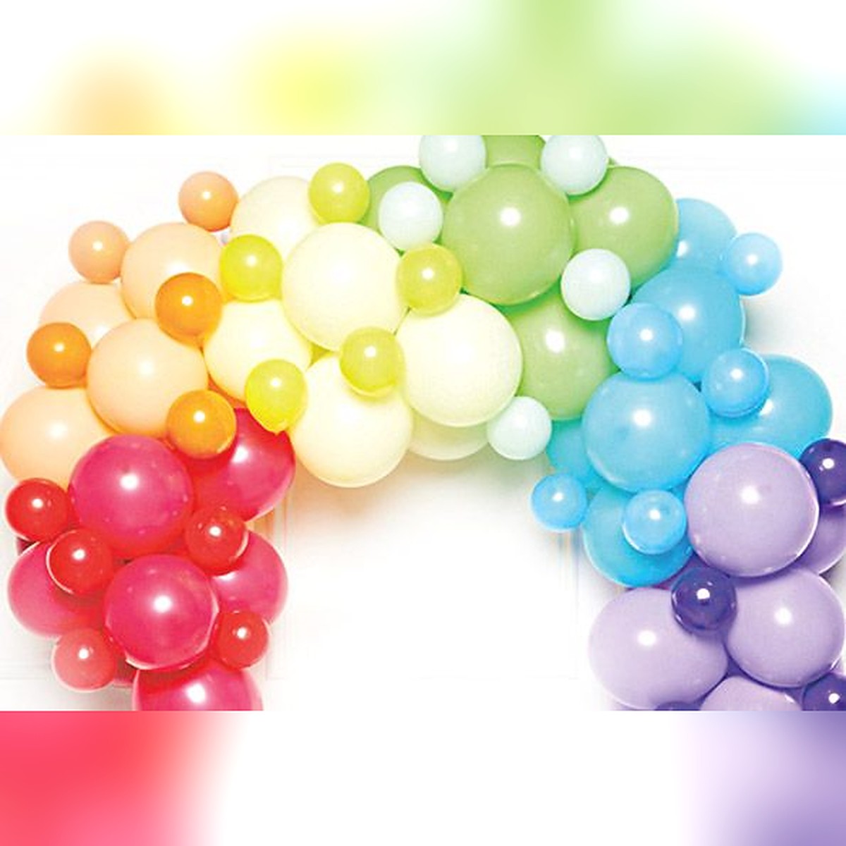 DIY Ballon-Girlande Regenbogen – 78 Ballons in verschiedenen Grössen; inkl. Ballon-Girlande Band