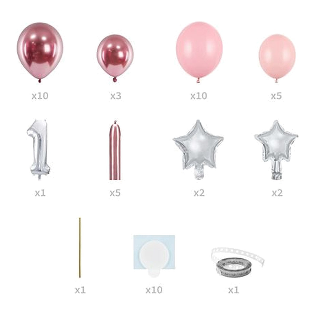 DIY Ballon-Säule 1 rosa – Ansicht 2