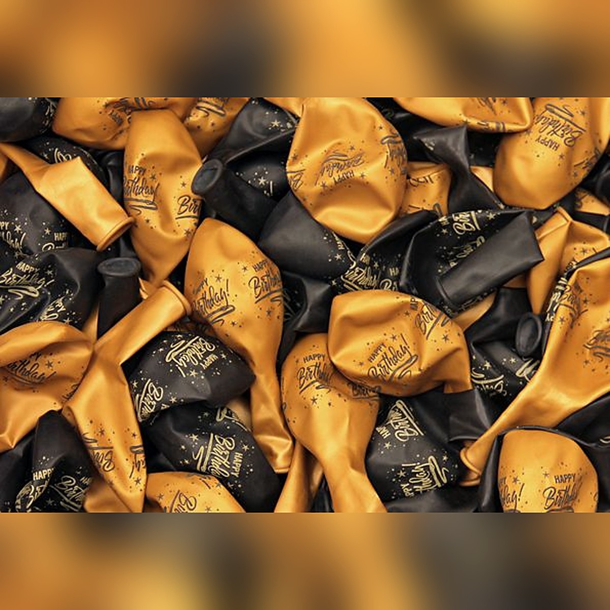 Happy Birthday Ballons gold – Ansicht 2