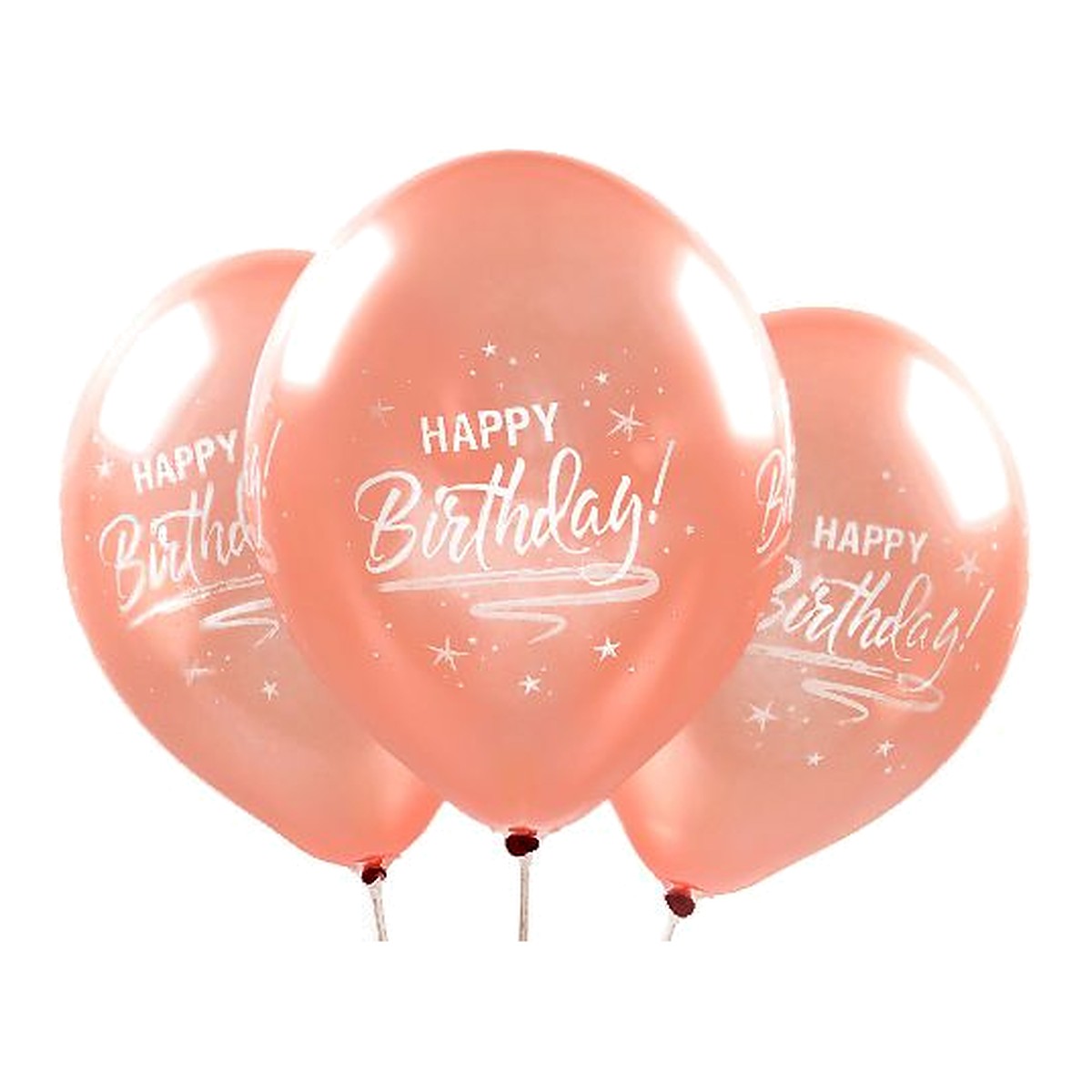 Happy Birthday Ballons rosegold – Ansicht 2