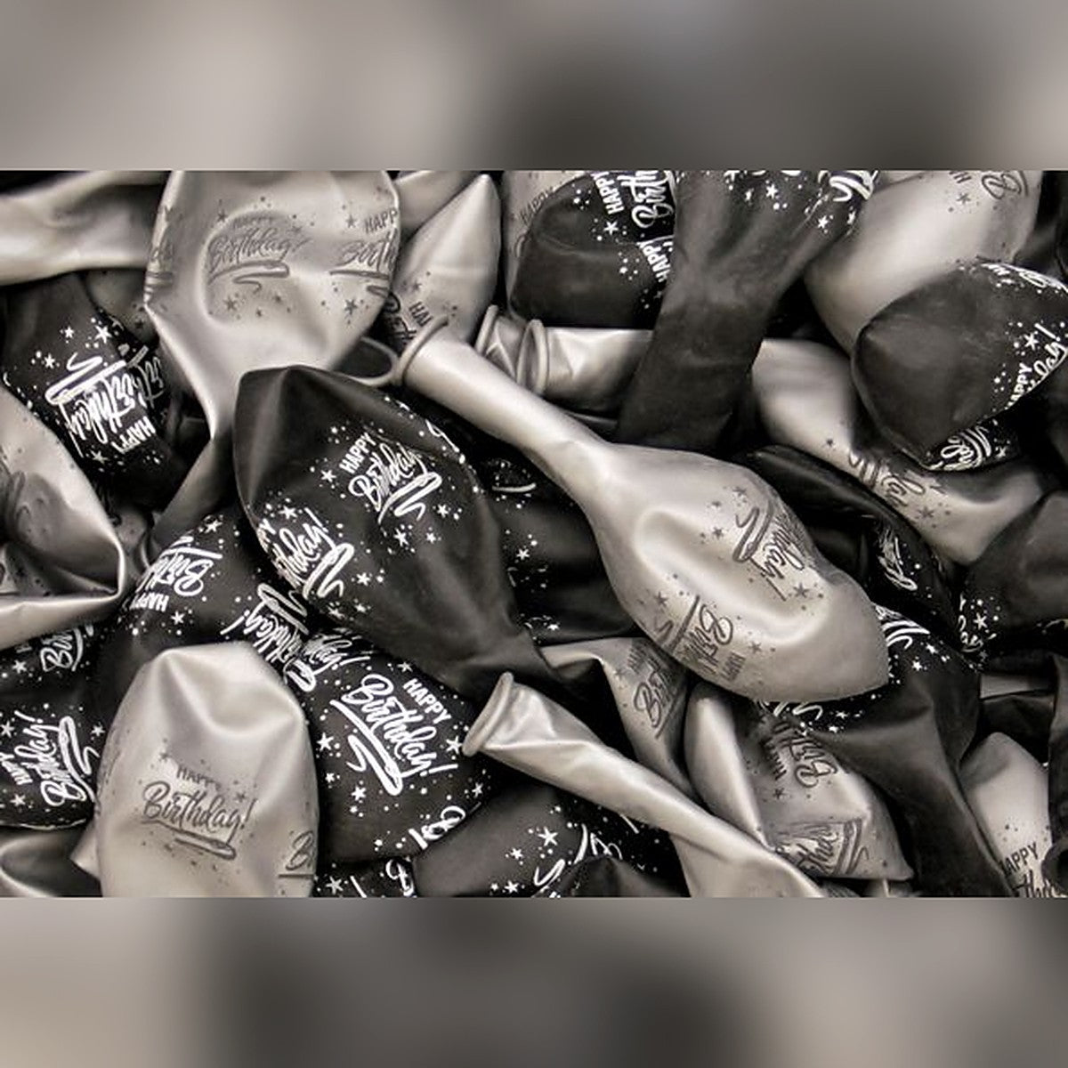 Happy Birthday Ballons silber – Ansicht 2