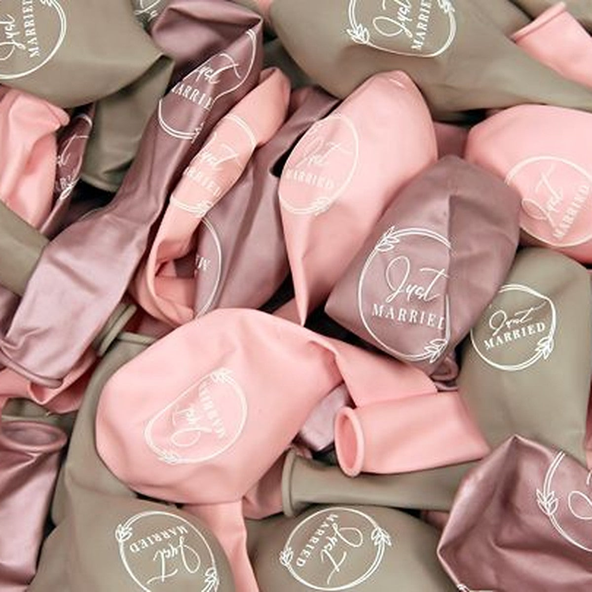 Just Married Ballons Boho rosé – Ansicht 2