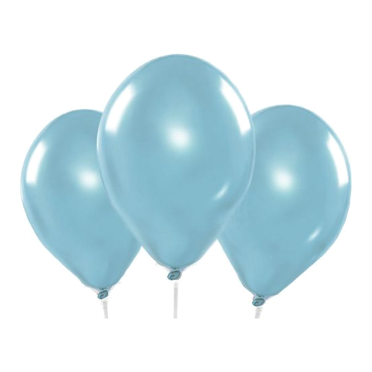 Miniballons blau Chrome – 100 Stk. - Chrome - 13 cm