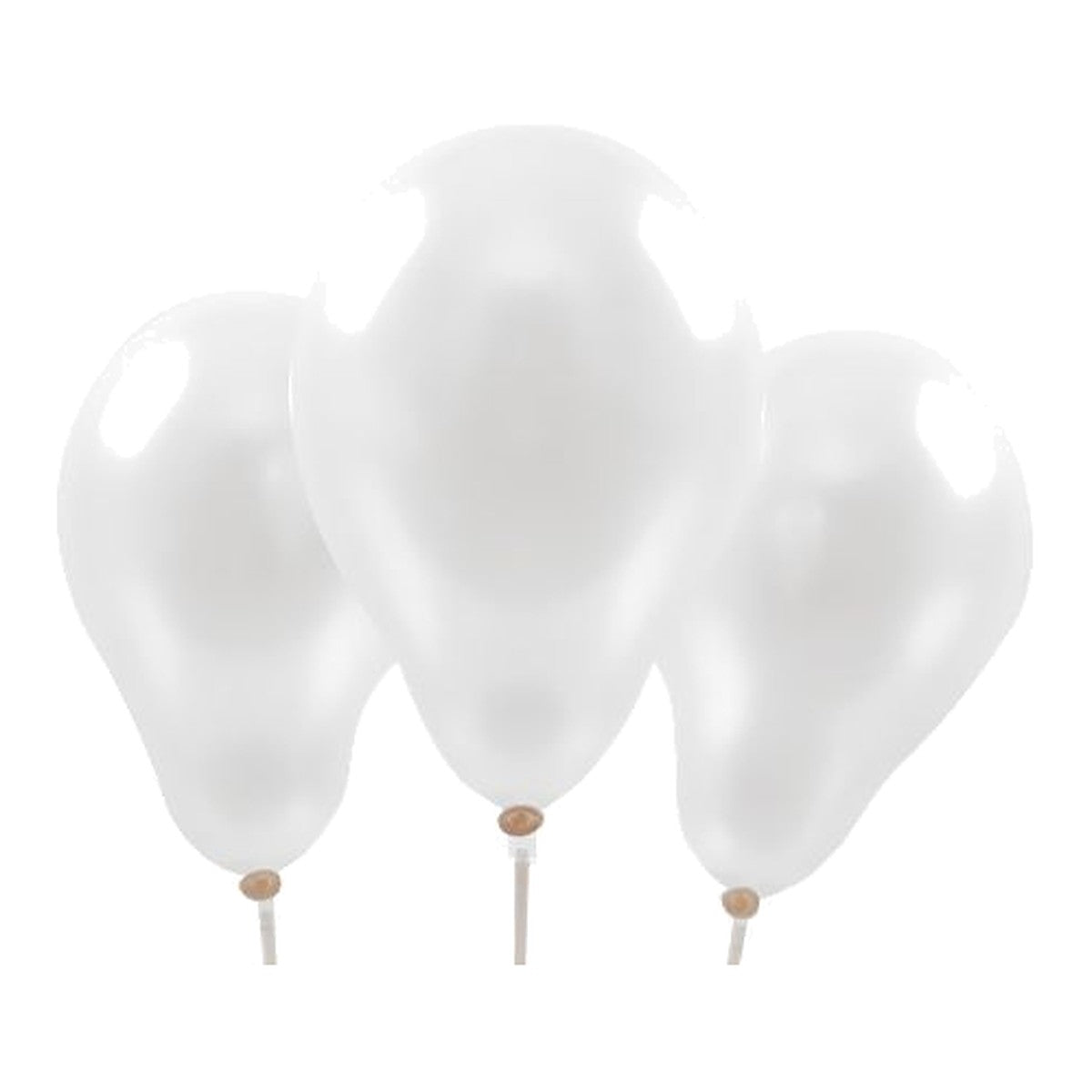 Miniballons Metallic weiss – Ansicht 2