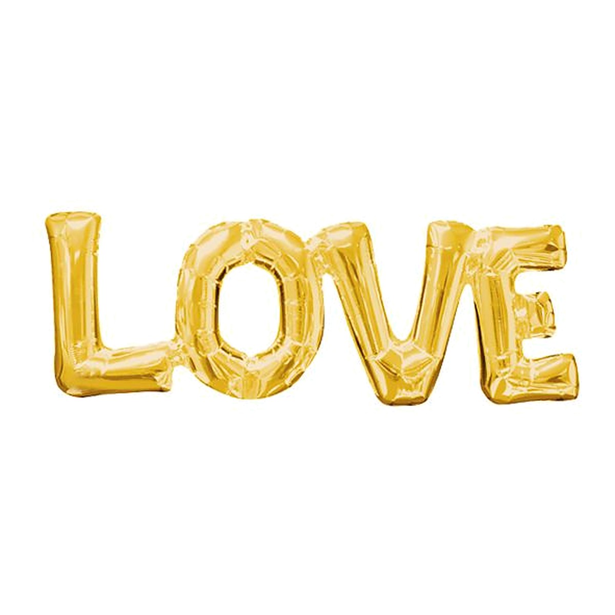 Schriftzug Love gold Ballon – zum selber Aufblasen · nur für Luftfüllung - kein Helium