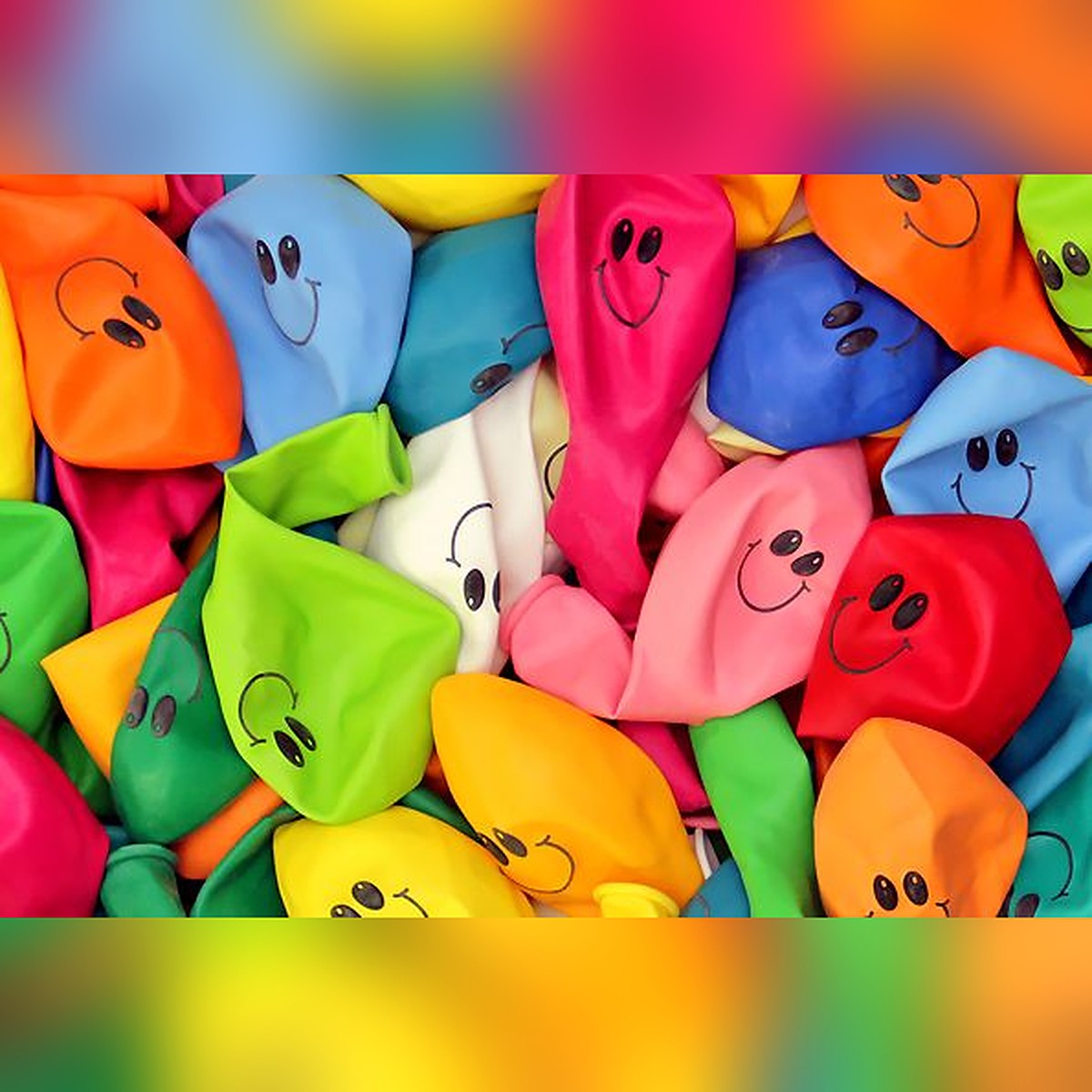 Smile Ballons assortiert – Ansicht 2