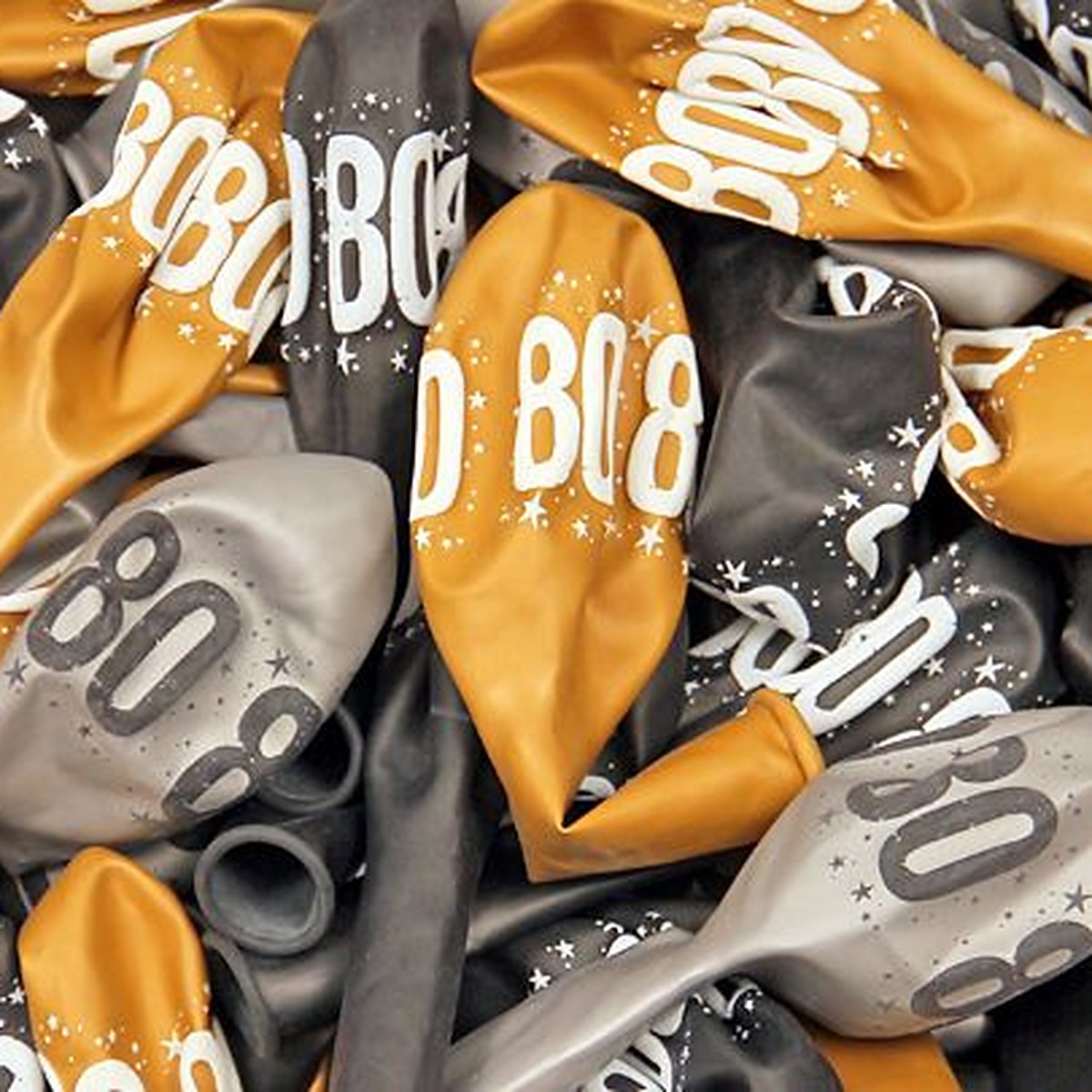 Zahlen Ballons 80 metallic – Ansicht 2