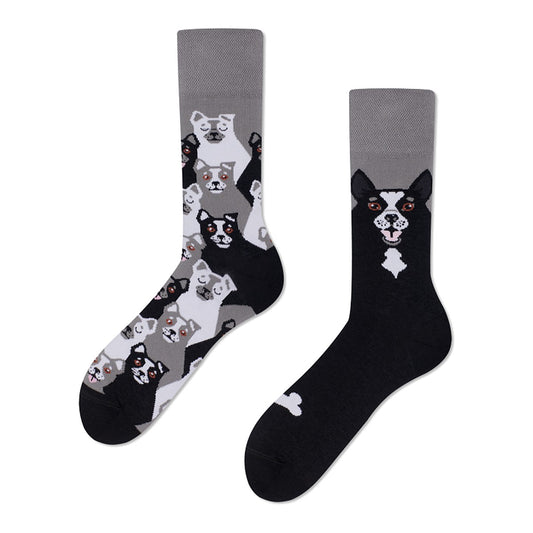 Many Mornings Socken Black Dog – bunte Socken von Many Mornings