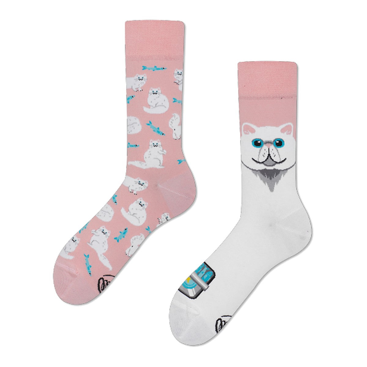 Many Mornings Socken White Cat – bunte Socken von Many Mornings