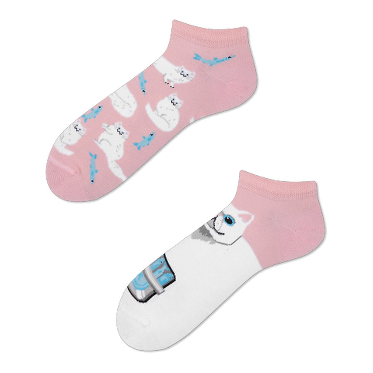 Many Mornings Socken White Cat – Ansicht 2