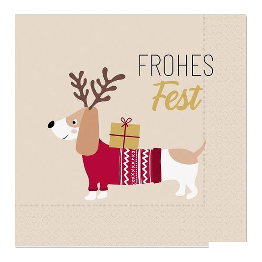 Serviette 33x33 20St. Dackel – Serviette von la vida