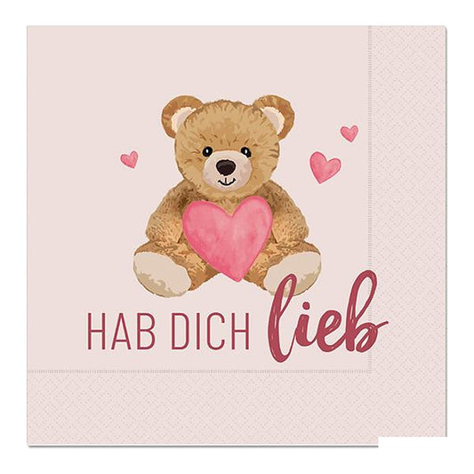 Serviette 33X33 20St Teddy – Serviette von la vida
