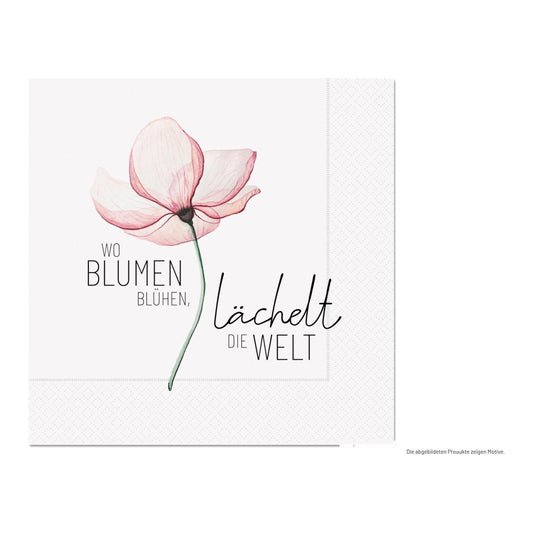 Serviette 33x33 20St. Blüte – Serviette von la vida