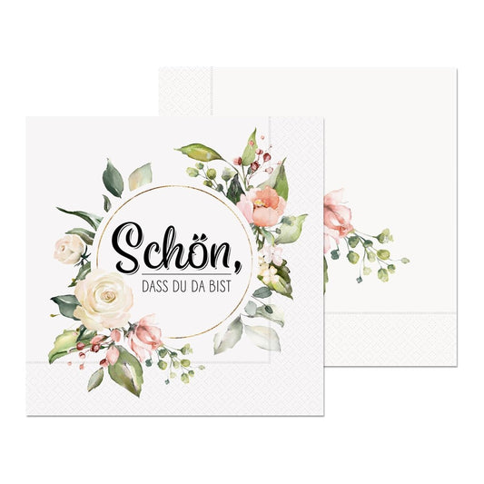 Serviette 33x33 20St. Blumen – Serviette von la vida