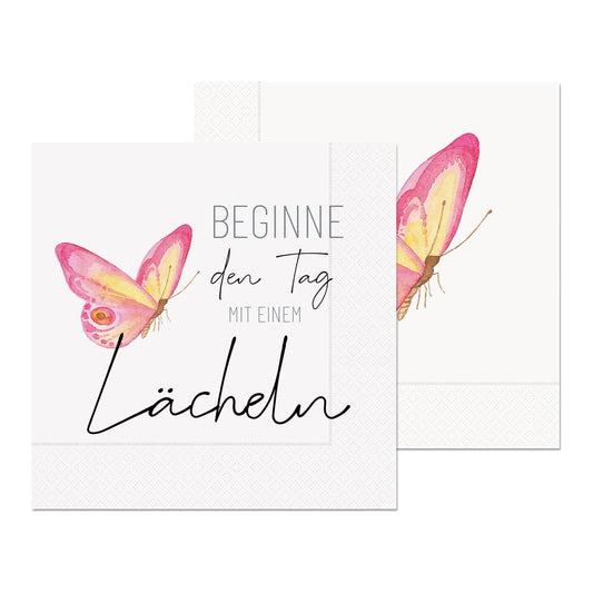 Serviette 33x33 20St. Lächeln – Serviette von la vida