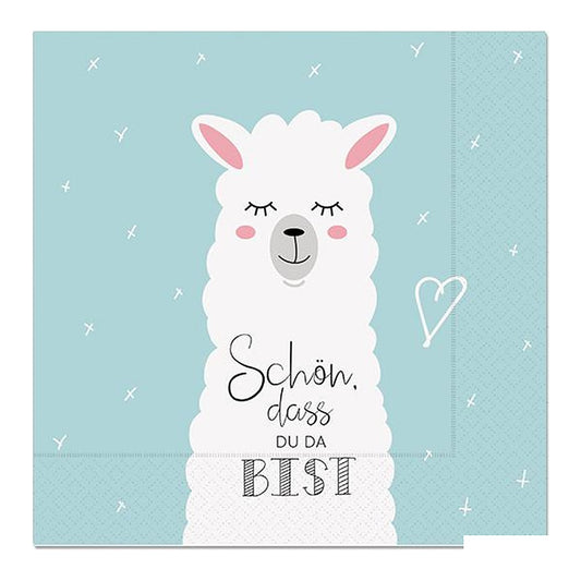 Serviette 33X33 20St Lama – Serviette von la vida