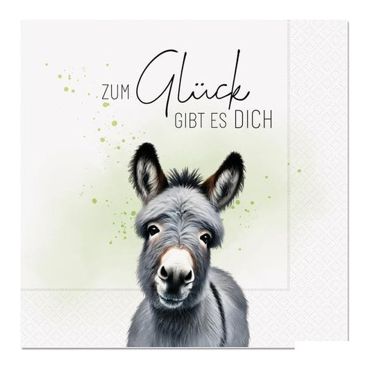 Serviette 33X33 20St Esel – Serviette von la vida