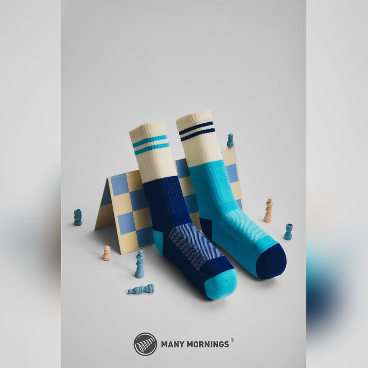 Many Mornings Socken Blue Blues – Ansicht 4