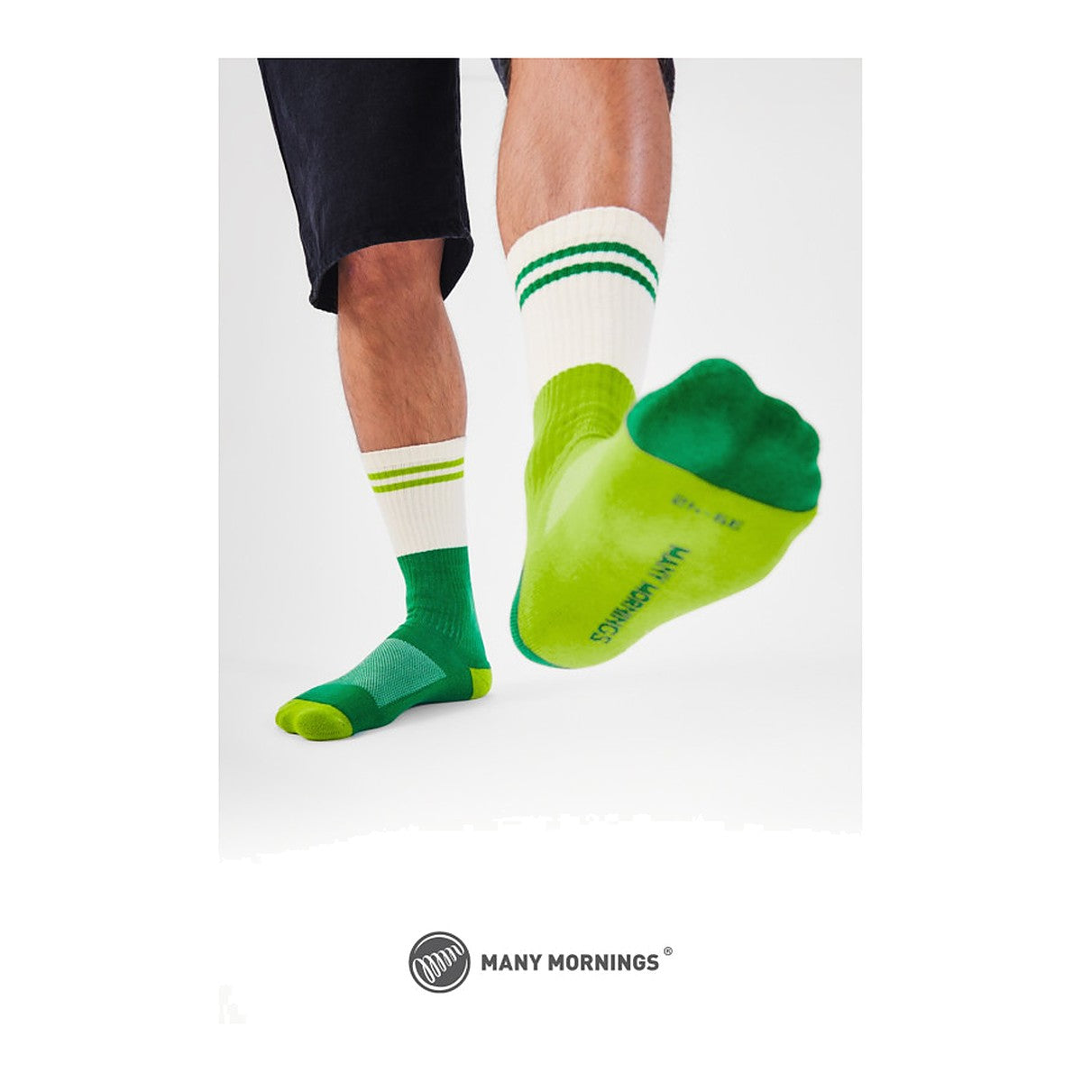 Many Mornings Socken Green Groove – Ansicht 3