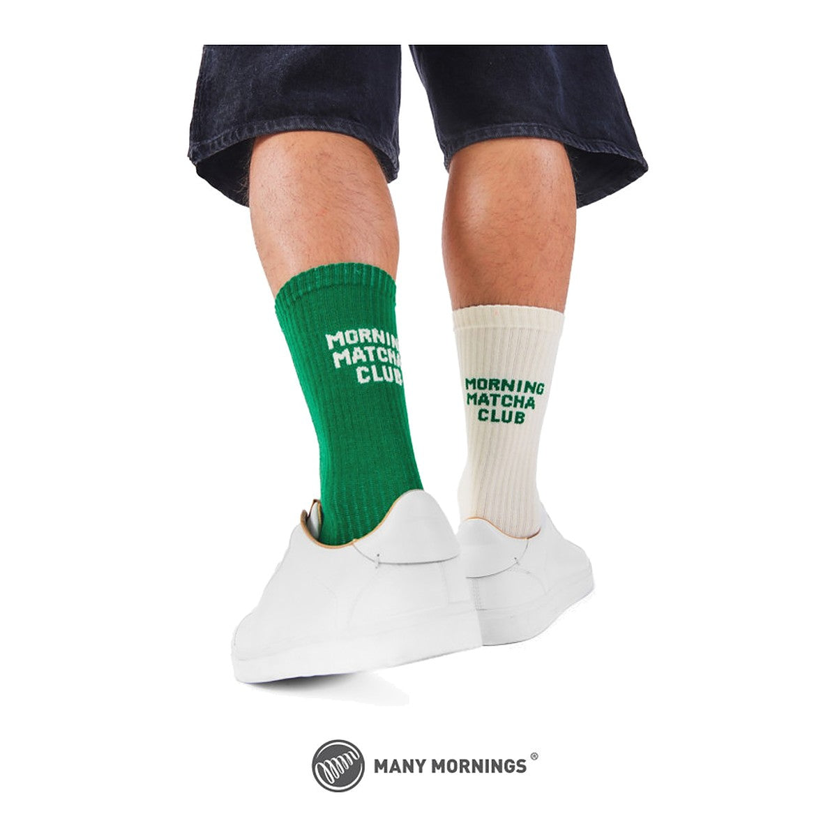 Many Mornings Socken Matcha Club – Ansicht 2