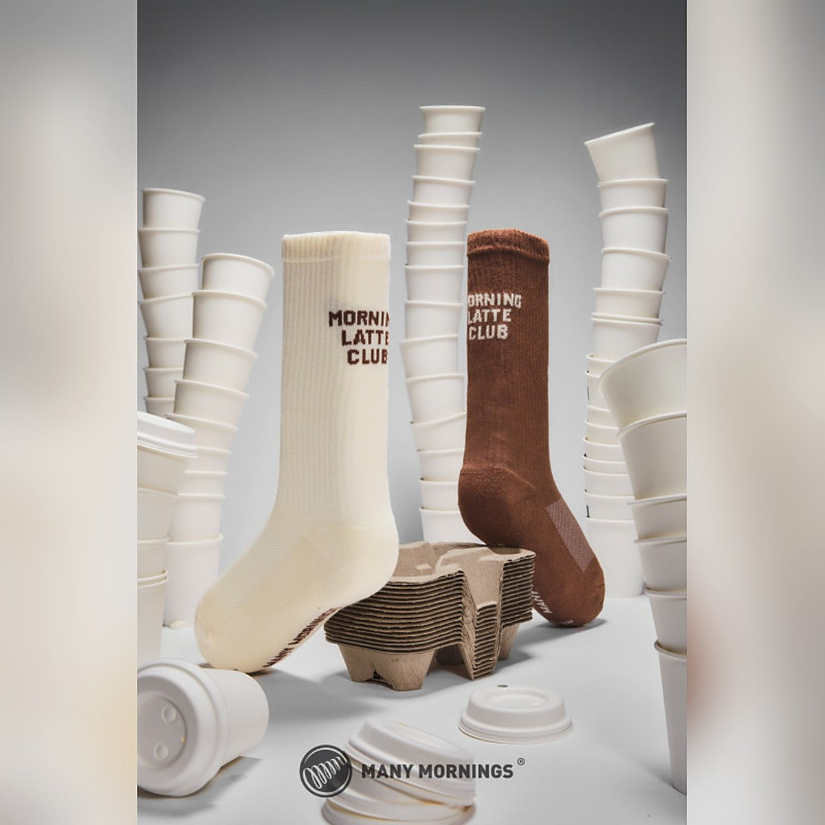Many Mornings Socken Latte Club – Ansicht 4