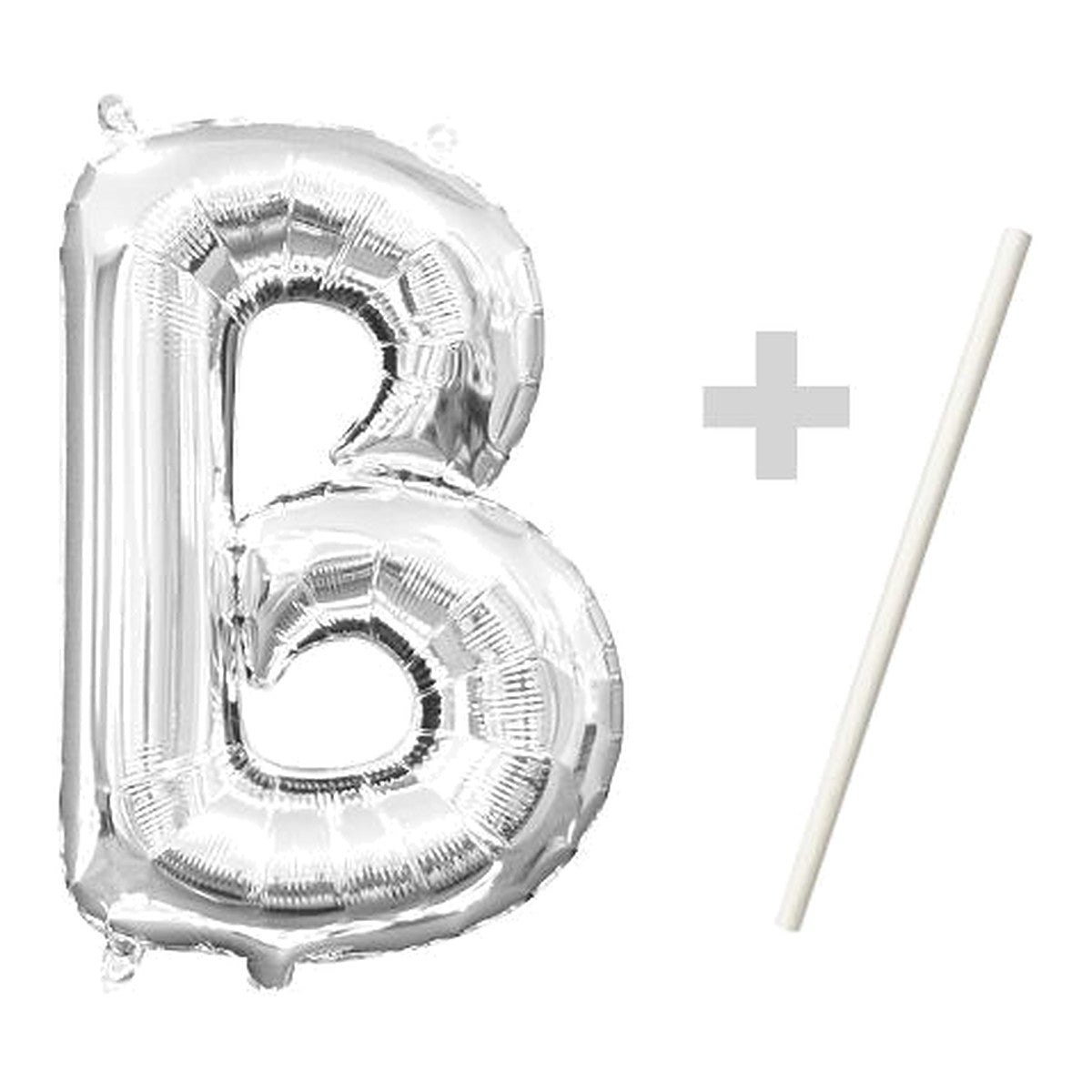 Buchstabenballon Mini Silber A–Z – Buchstabe B
