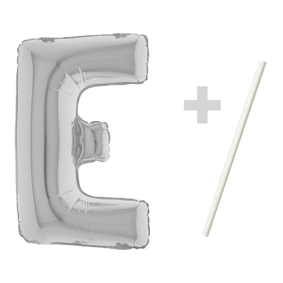 Buchstabenballon Mini Silber A–Z – Buchstabe E